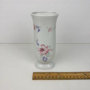 Vtg 90s‎ Especially for you FTD Flower Vase White Pastel Floral Image 6.5in tall